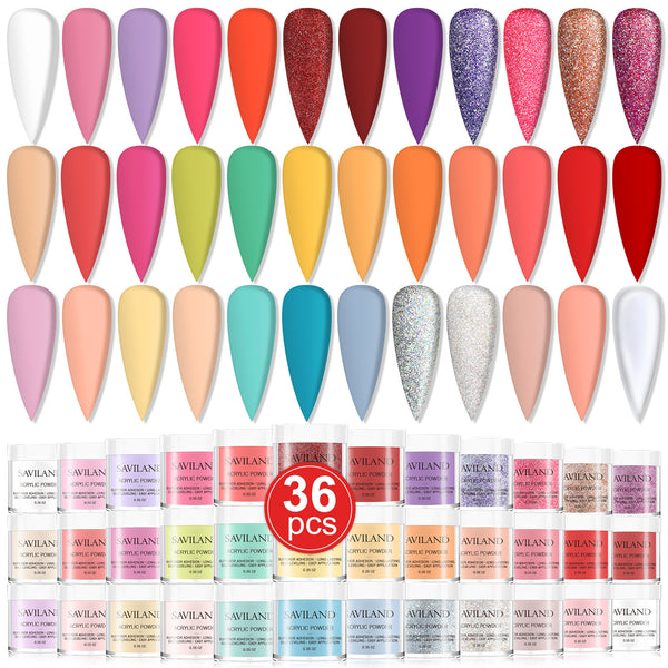[US ONLY]36 Colors Acrylic Nail Powder Set