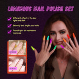 Glows in The Dark Gel Nail Polish Set - 12 Colors/7.5ml