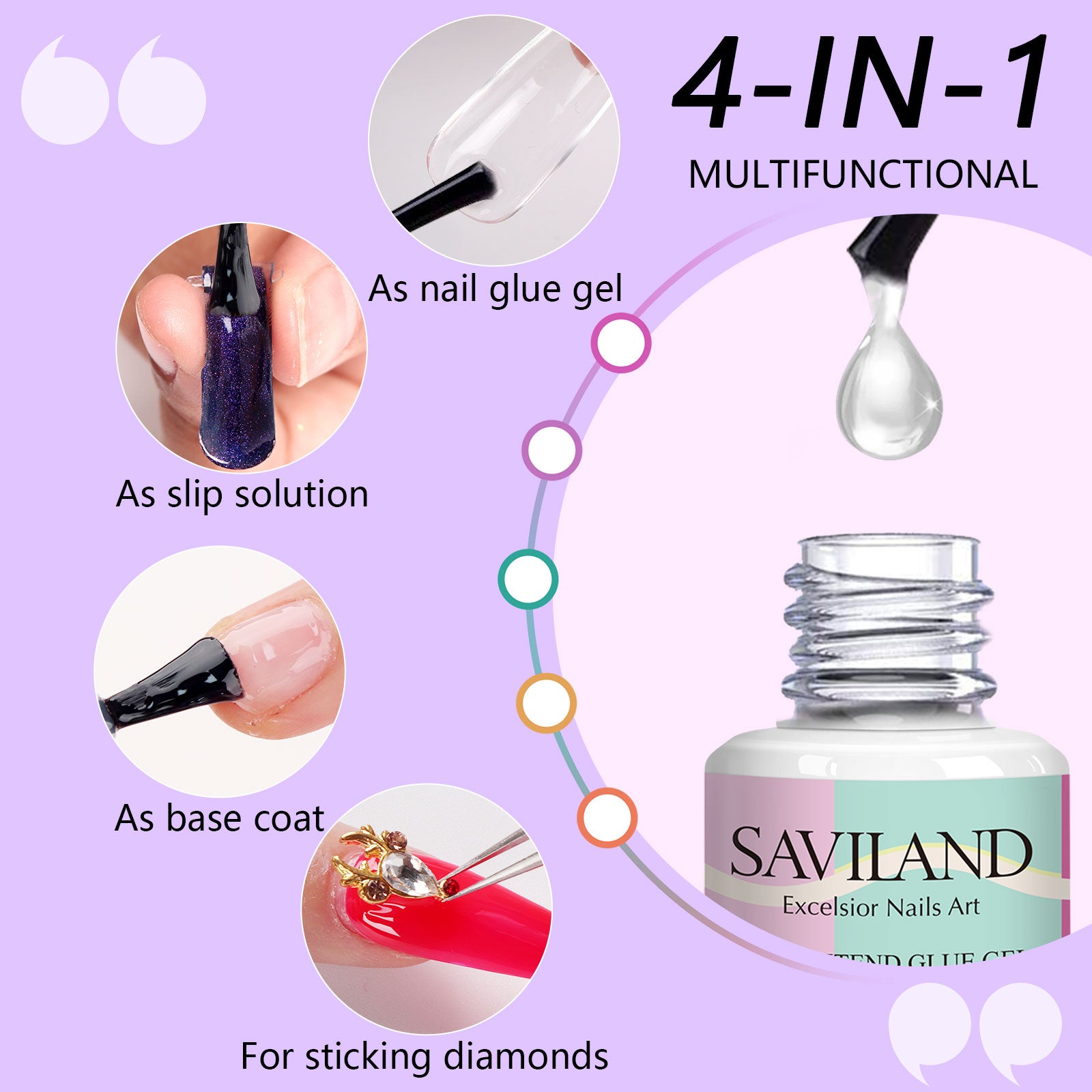 4-in-1 Nail Glue Gel Set