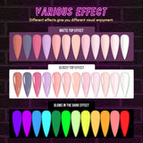 Glows in The Dark Gel Nail Polish Set - 12 Colors/7.5ml