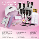 [US ONLY]All-In-One Poly Nail Gel With Lamp Nail Kit for Beginners