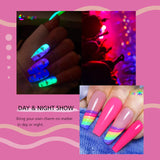[US ONLY]12 Colors Glows in the Dark Poly Nails Gel Set