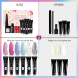 [US ONLY]6 Colors Glitter Poly Nail Gel Kit