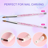 [US ONLY]4pcs Acrylic Nail Brush Set Size 4/6/10/14