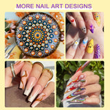 [US ONLY]5PCS Double Ended Dotting Pen and 3PCS Nail Art Liner Brushes Set