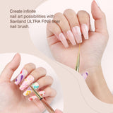 [US ONLY]5PCS Nail Art Liner Brush 7/9/13/17/23 mm Golden Gift