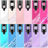 [US ONLY]12 Colors Glitter Poly Nail Gel Set