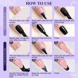 [US ONLY]French Gel Nail Polish -Black