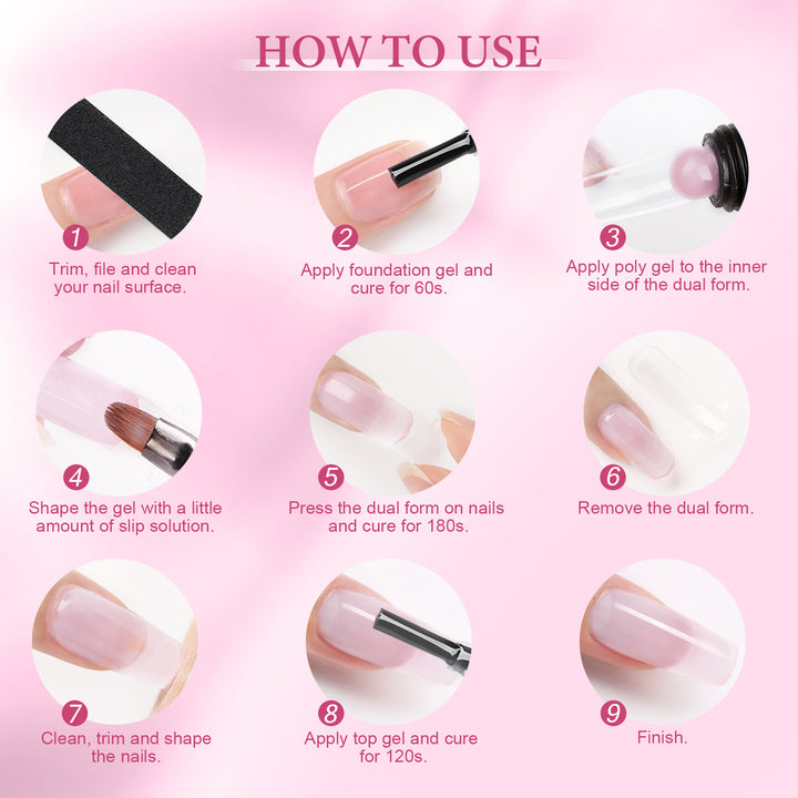 how to use the polygel starter kit